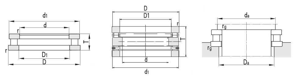Thrust Cylindrical Roller Bearings dimension diagram
